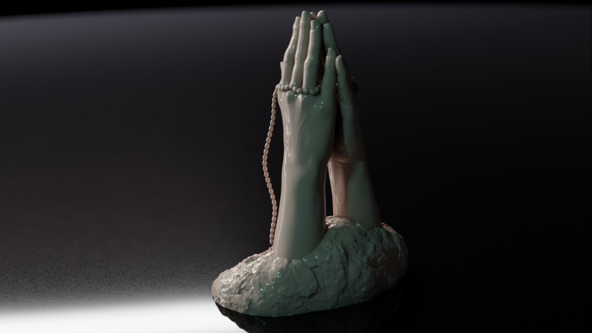 Hands praying to God 3D print model_5