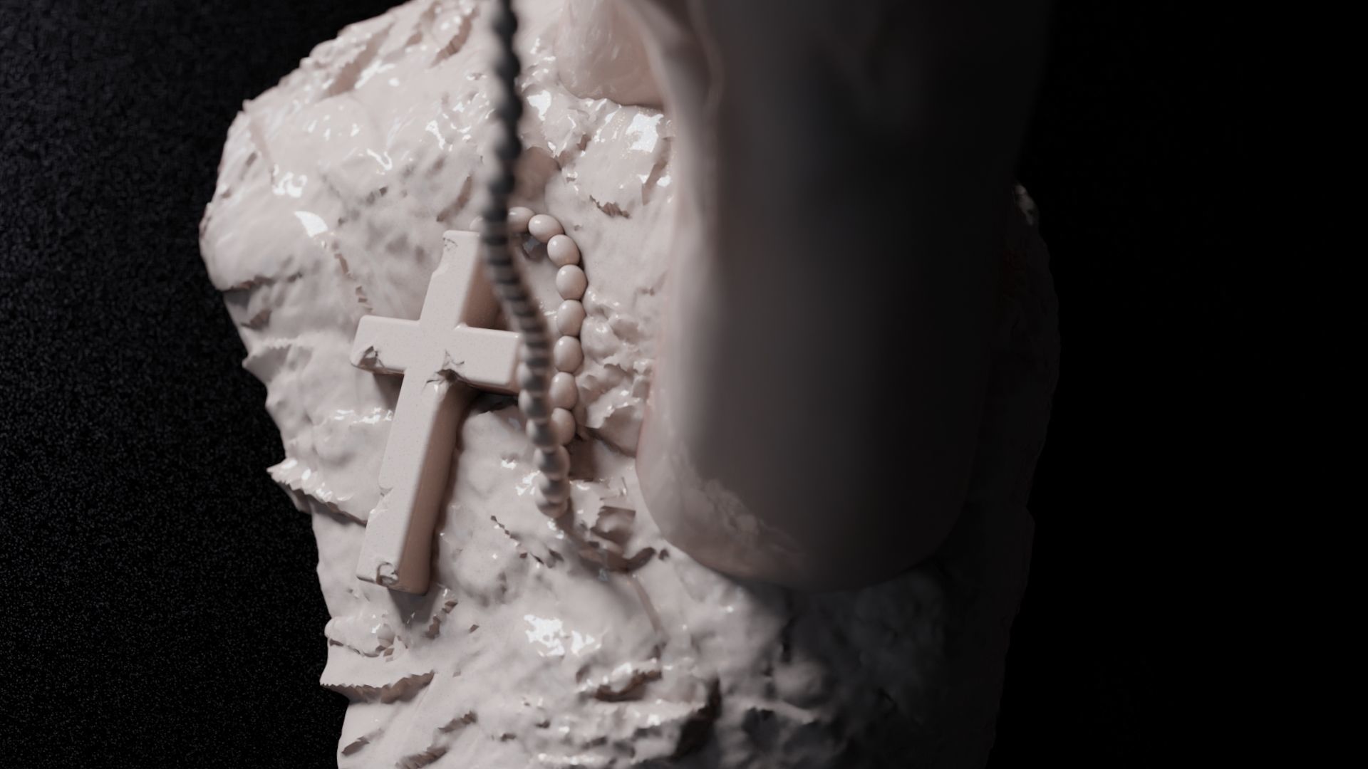 Hands praying to God 3D print model_18