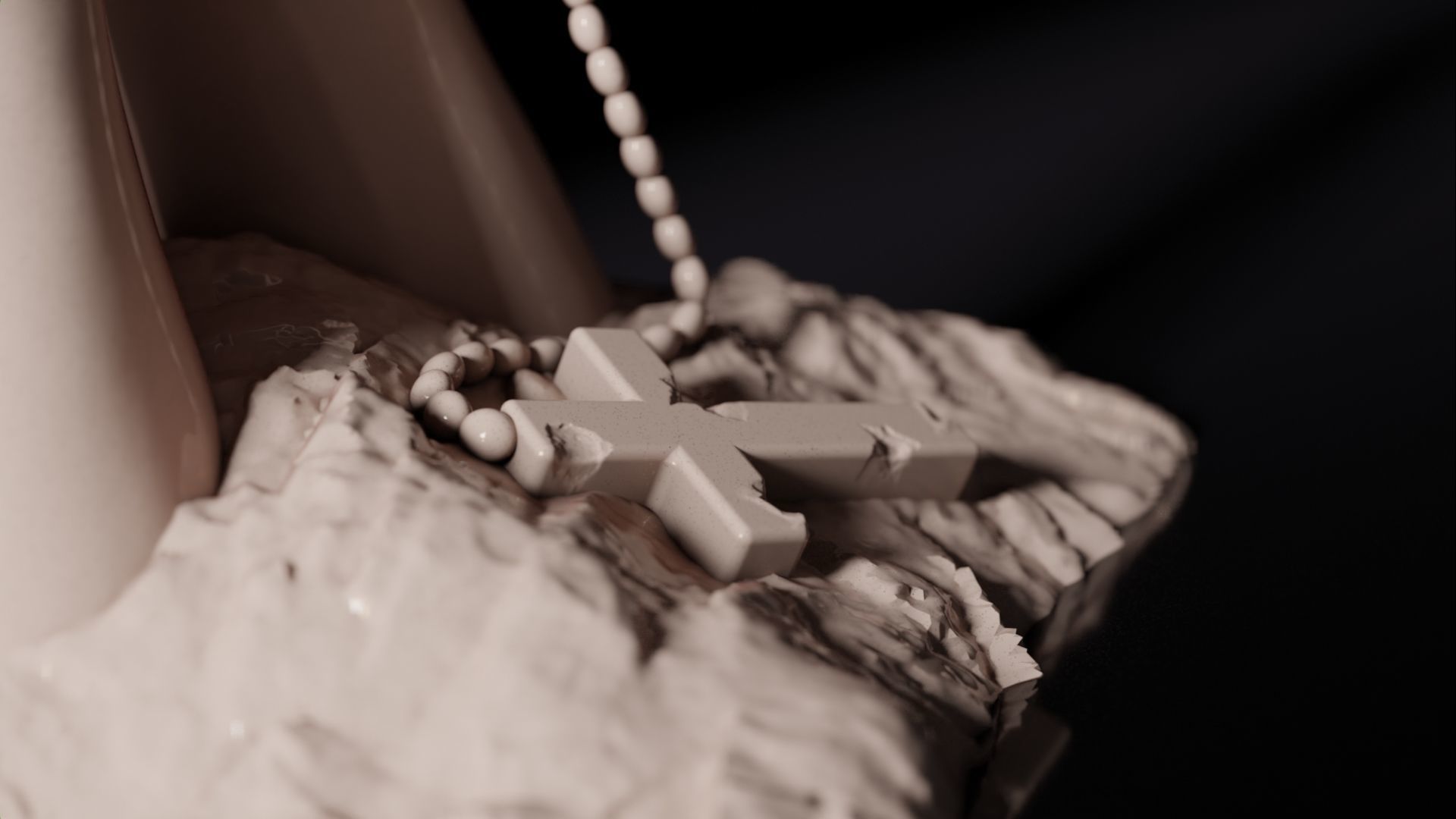 Hands praying to God 3D print model_15