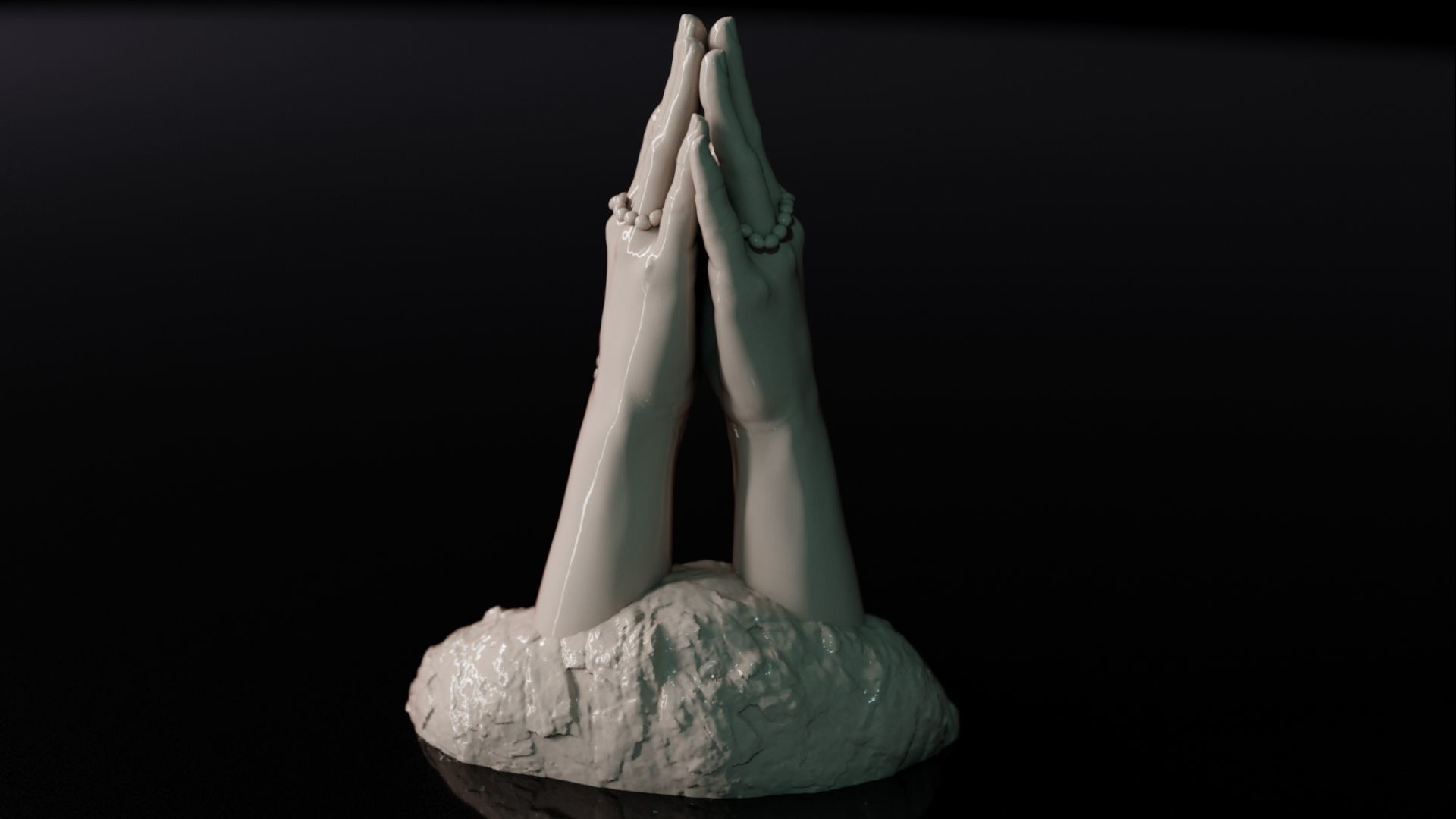 Hands praying to God 3D print model_6