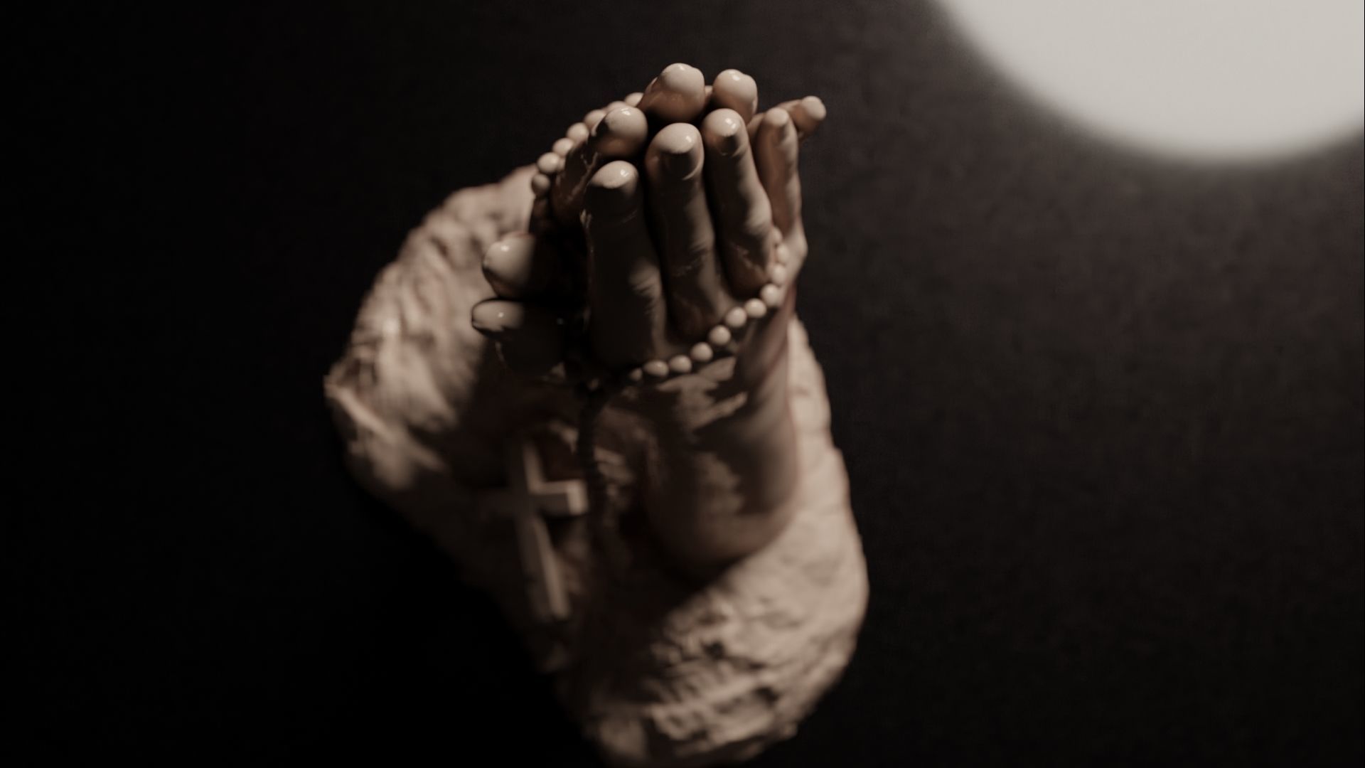Hands praying to God 3D print model_10