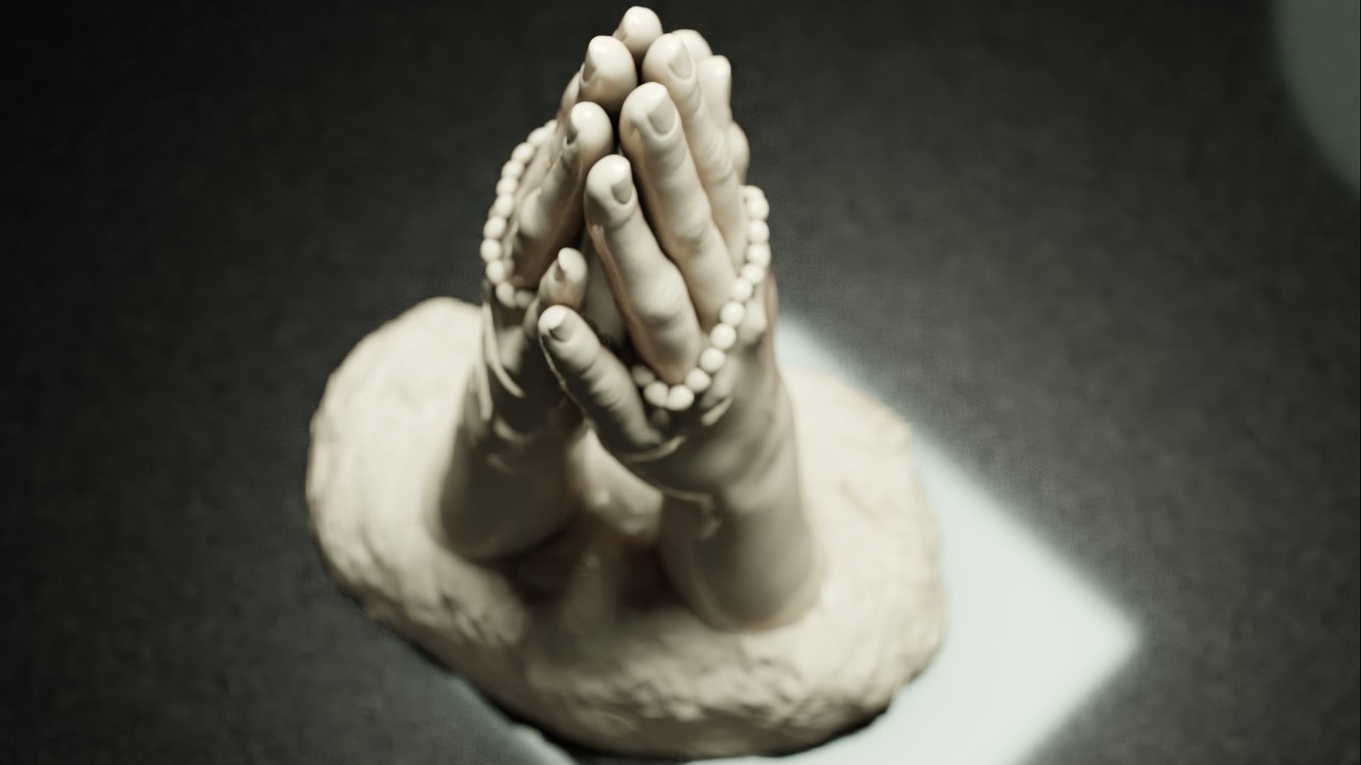 Hands praying to God 3D print model_13