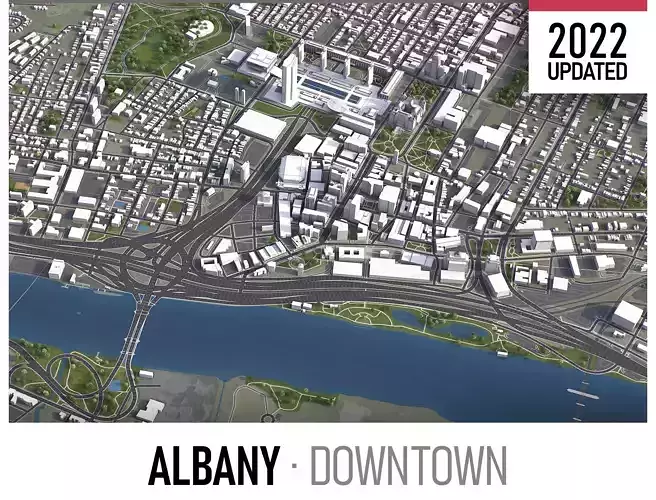 Albany Low-poly 3D model