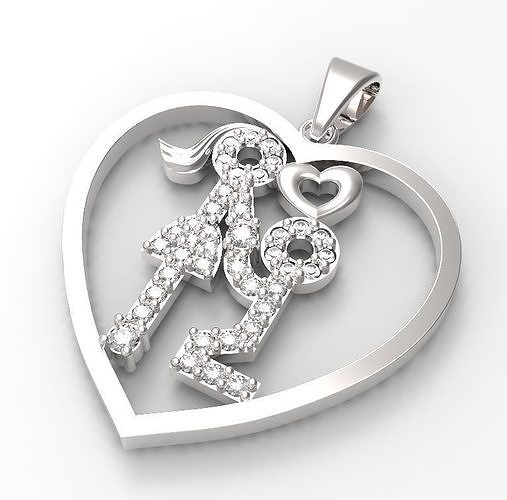 Love Necklace 3D print model