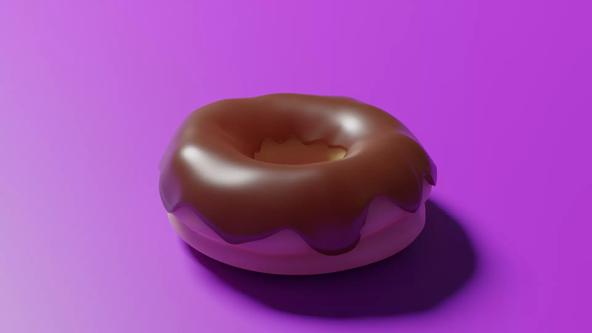 Chocolate Doughnut 3D model_0