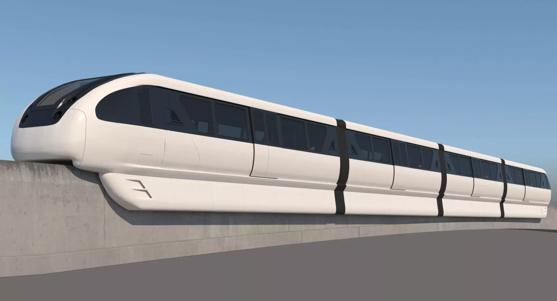 Monorail train 3D model