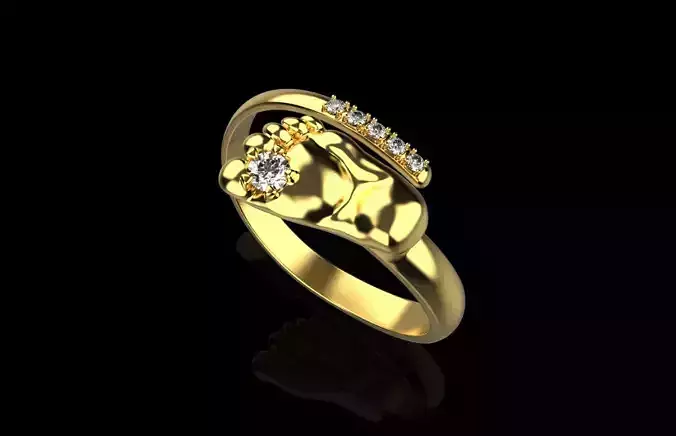 leg shaped jewelry ring