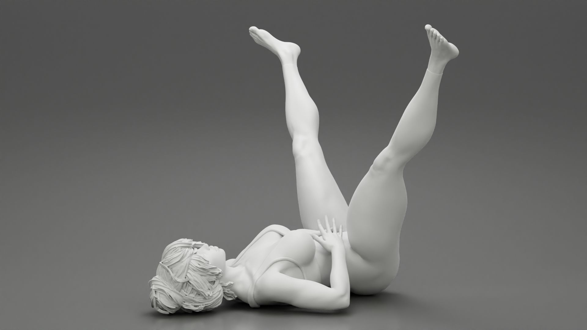 Woman in Wide-Angle Seated Yoga Pose 3D print model_10