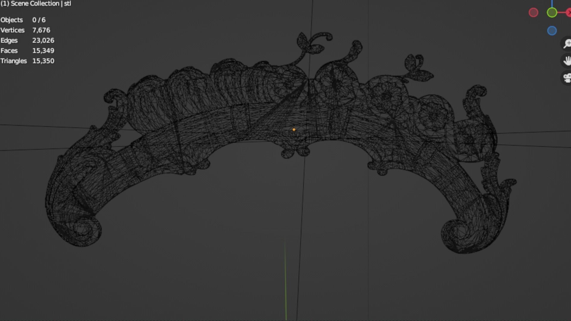 Classic decor ornament 128 3D model_5