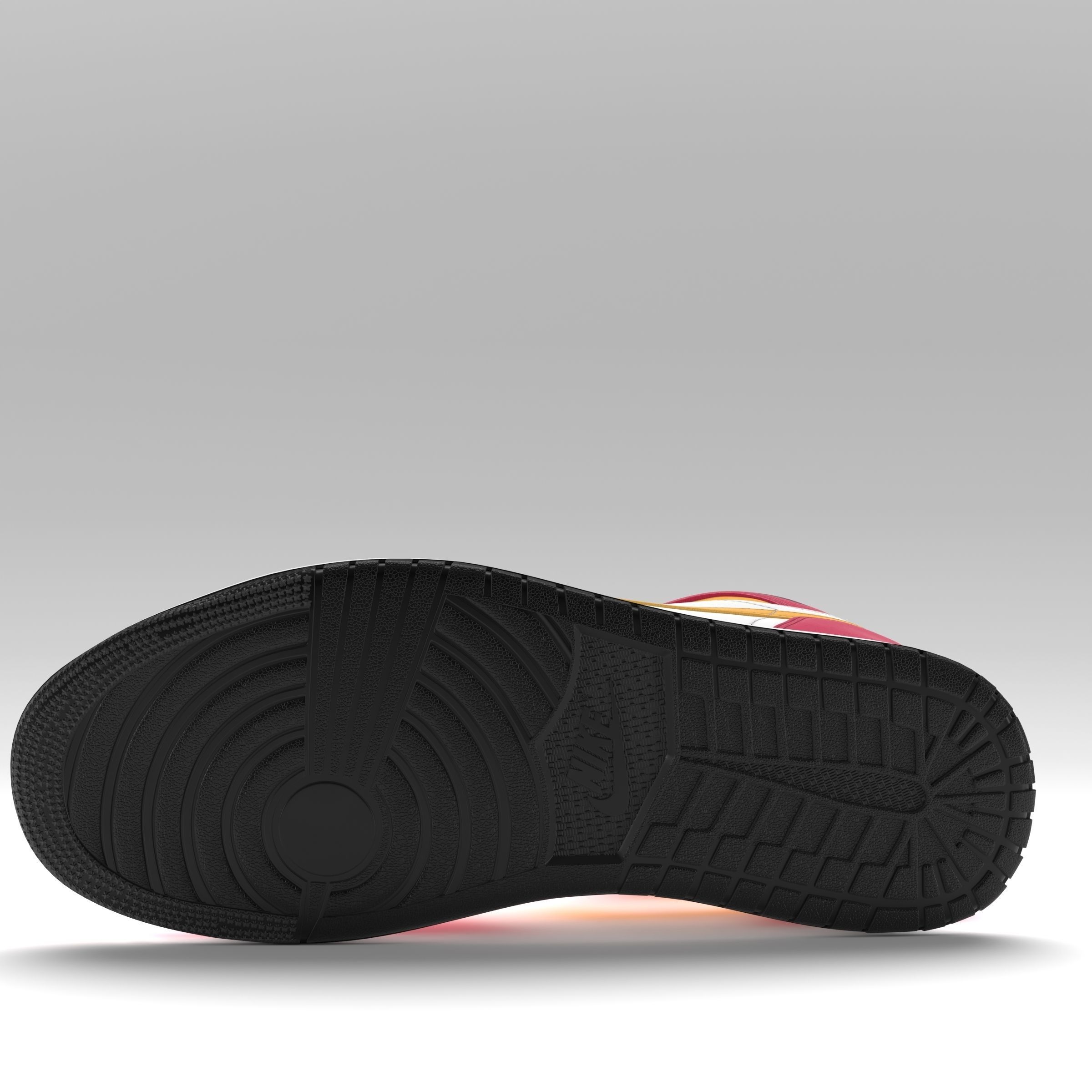 Jordan 1 Retro High Light Fusion Red PBR Low-poly 3D model_8