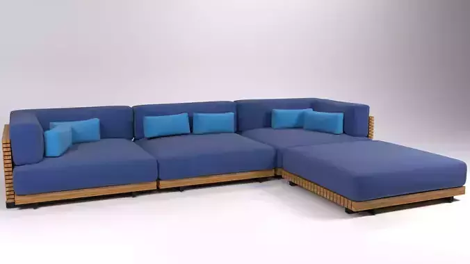 Modular outdoor sofa