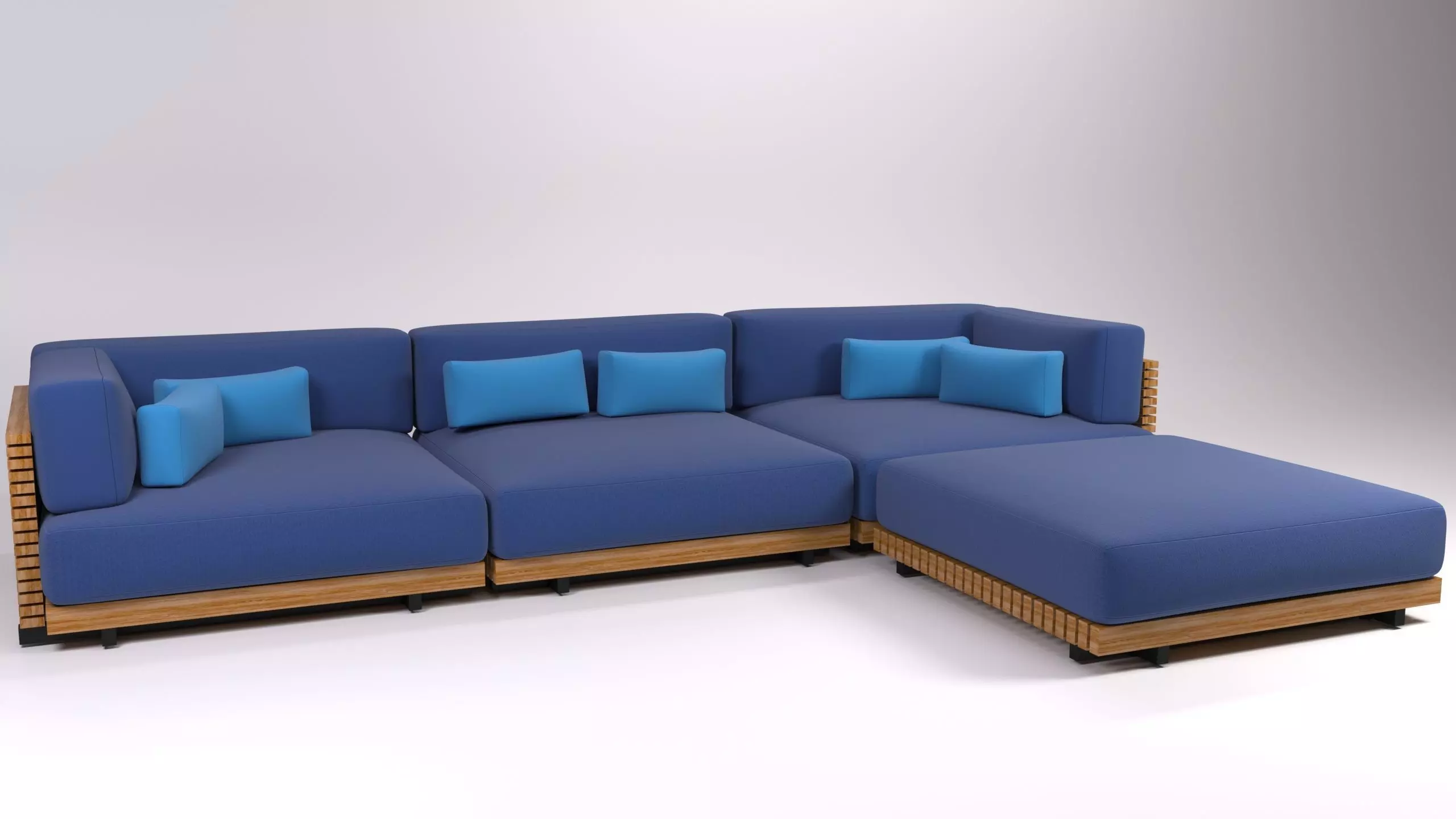 Modular outdoor sofa 3D model