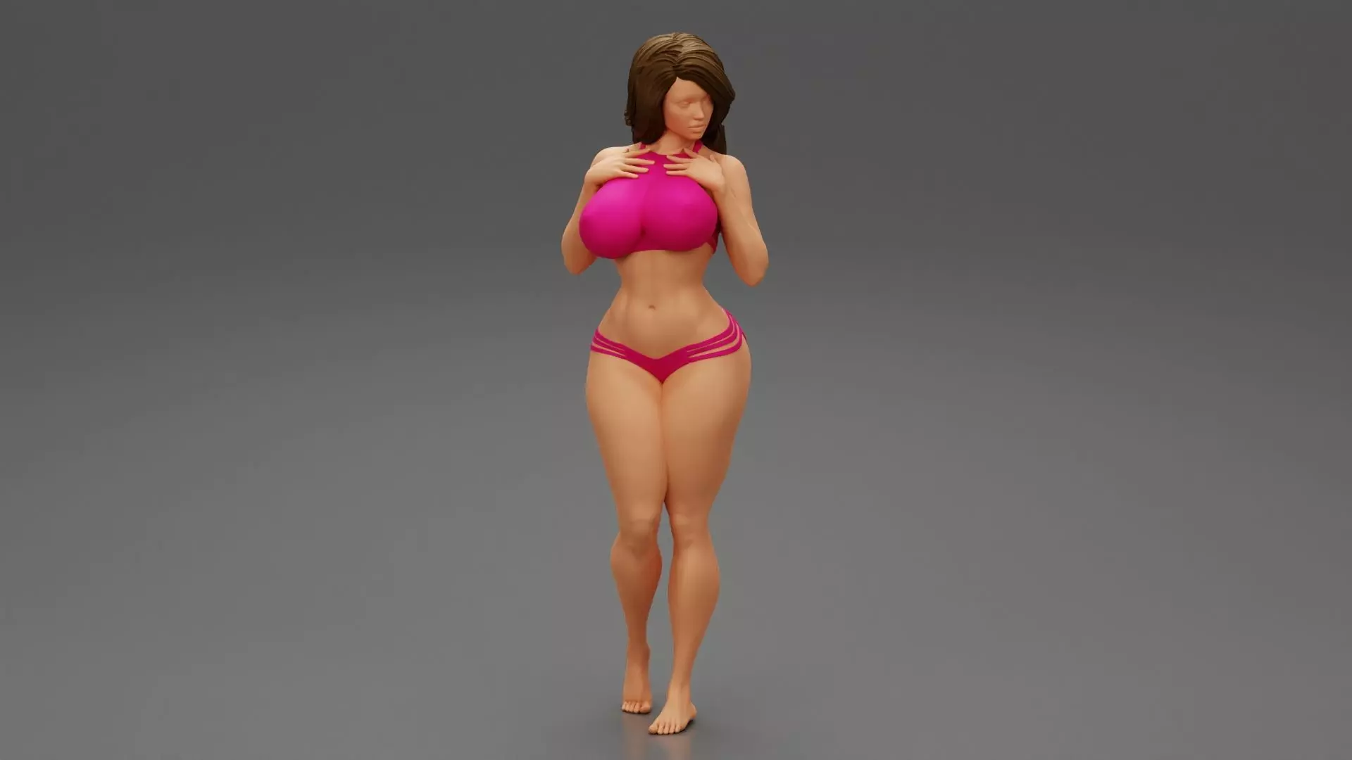 Girl Swimming Suit Beach Fashion 3D print model