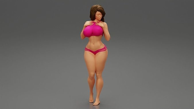 Sexy Girl Swimming Suit Beach Fashion Bikini 3D print model