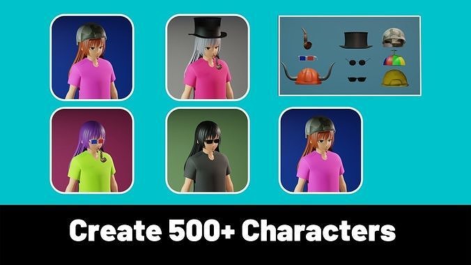 3d NFT Characters - Series XXXVII Low-poly 3D model