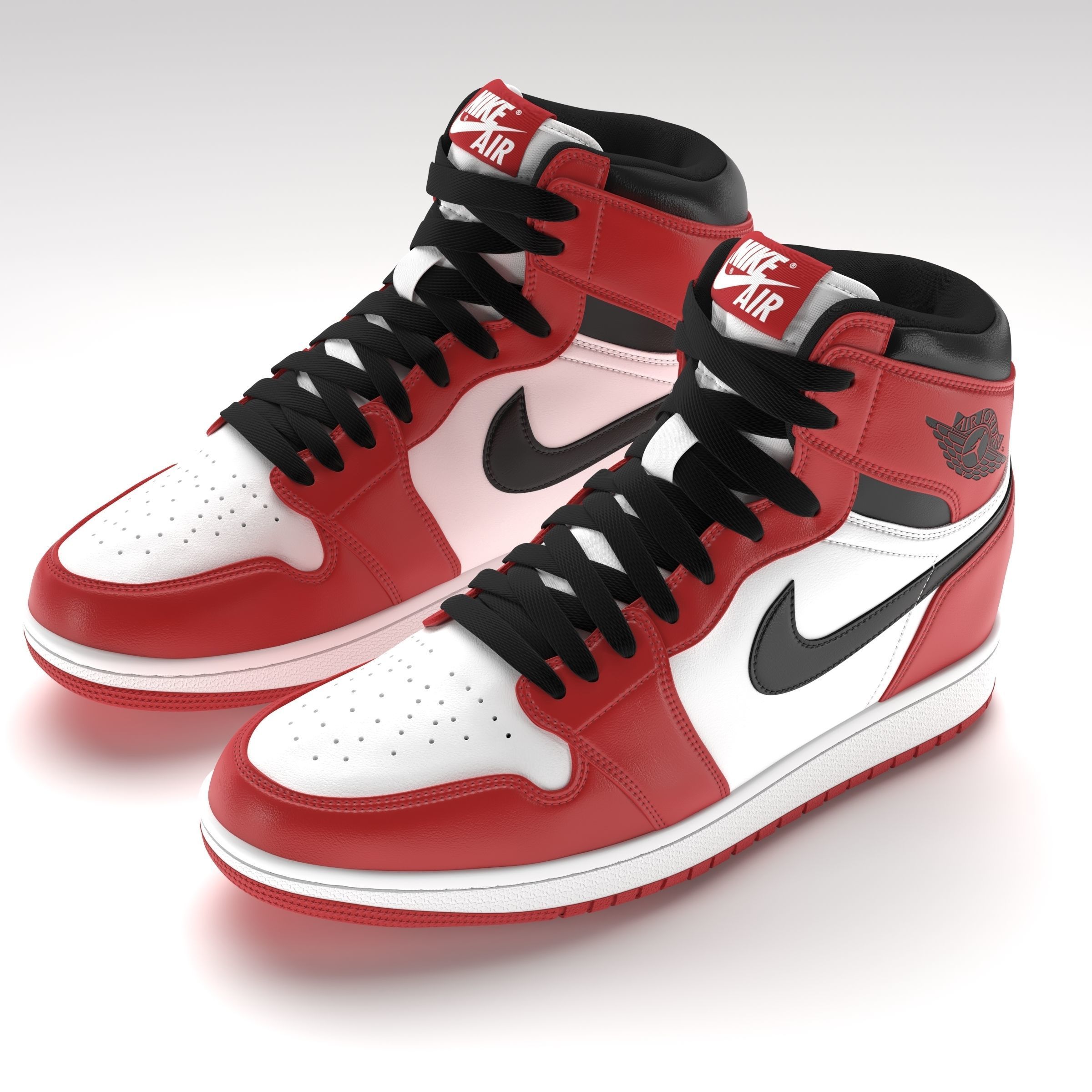 Jordan 1 Retro Chicago PBR Low-poly 3D model_4