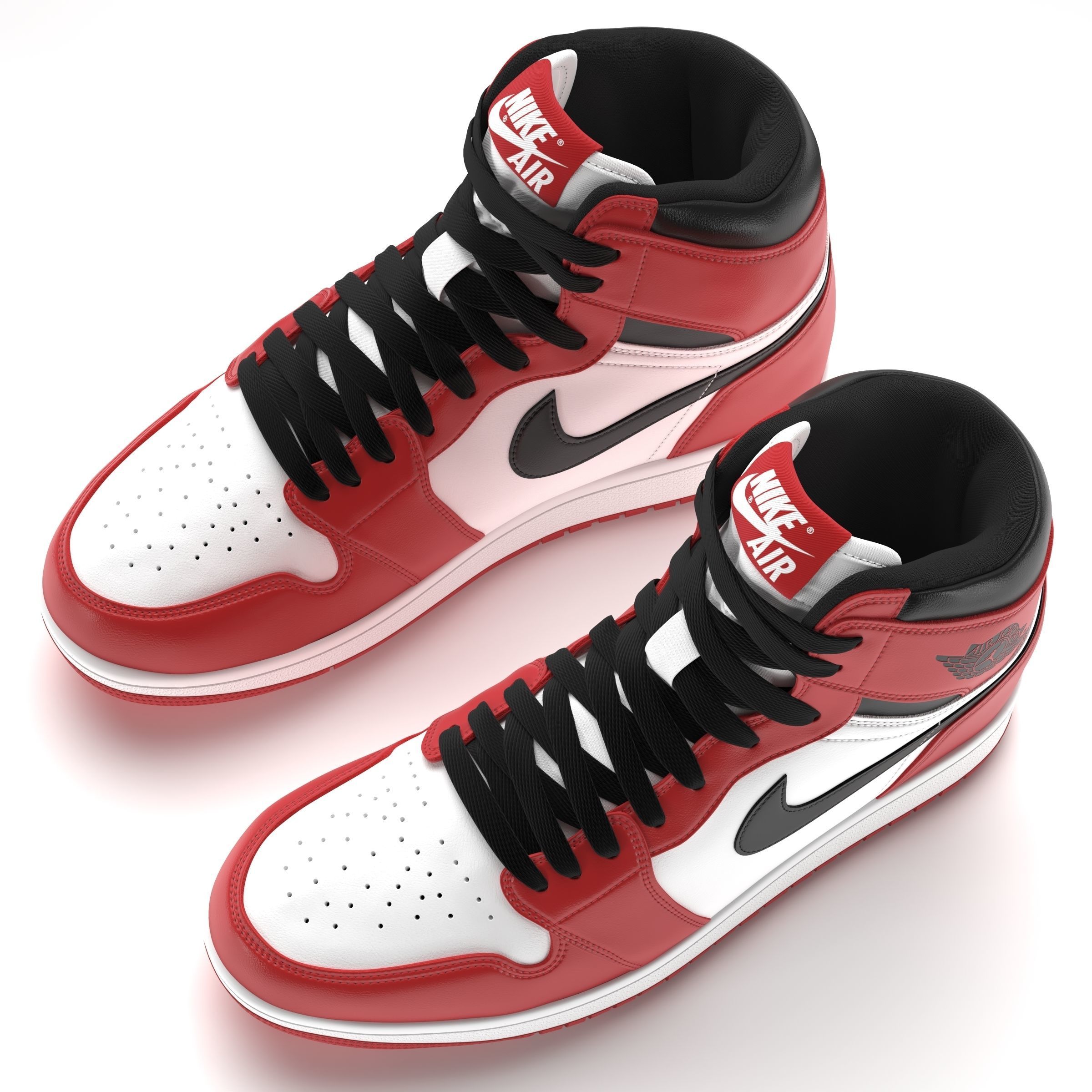 Jordan 1 Retro Chicago PBR Low-poly 3D model_5