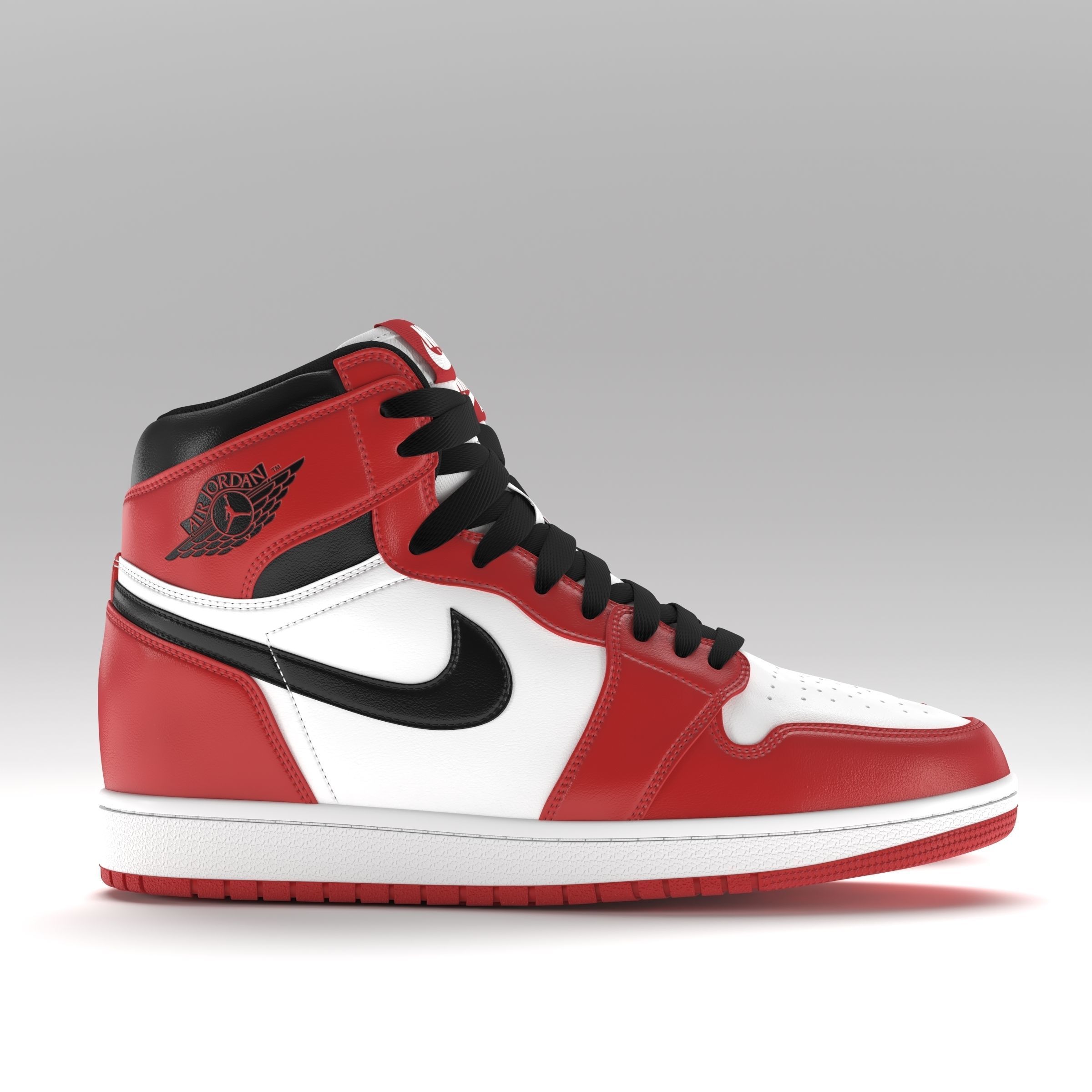 Jordan 1 Retro Chicago PBR Low-poly 3D model_1
