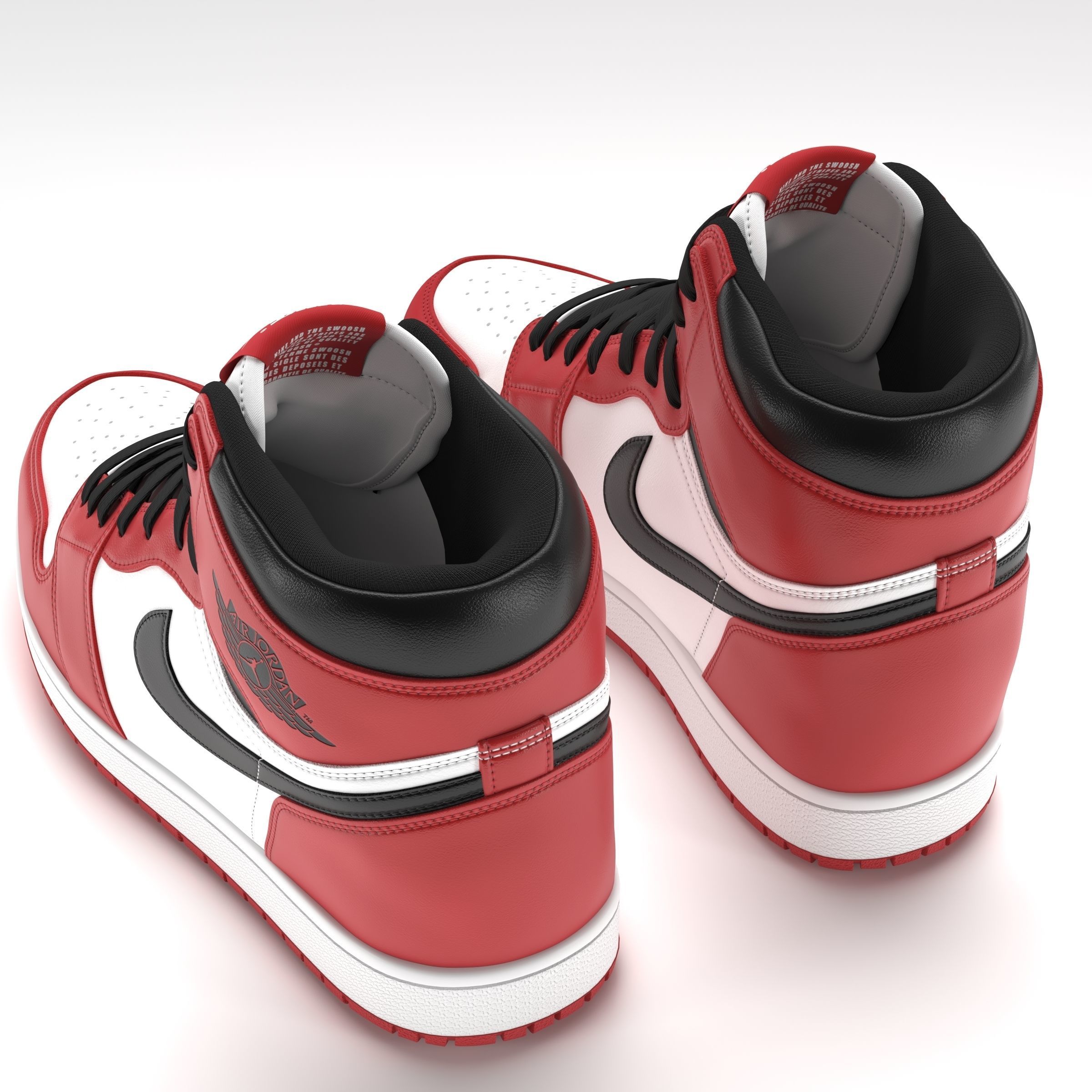 Jordan 1 Retro Chicago PBR Low-poly 3D model_6