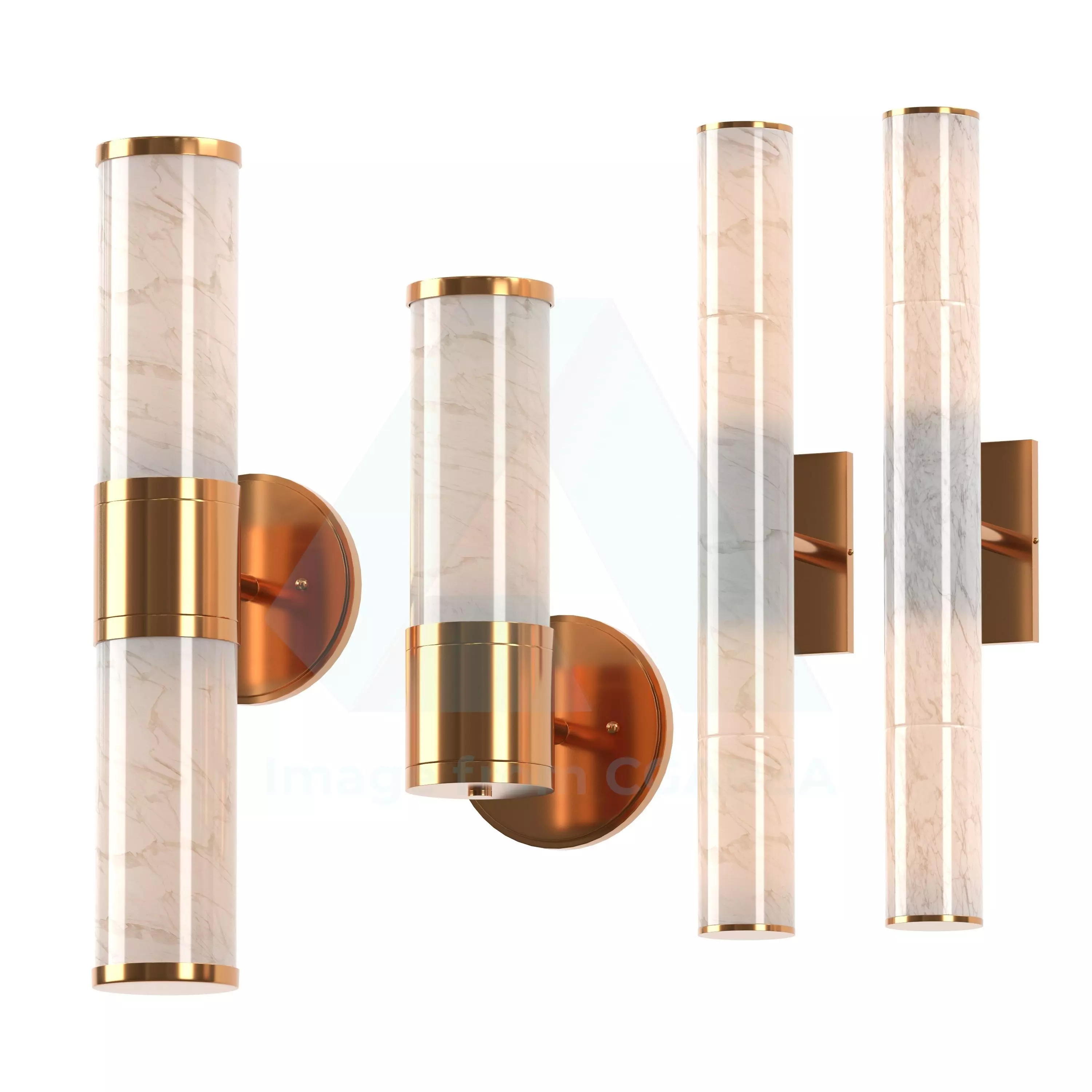 Lampatron Marble WALL LIGHT 3D model_0