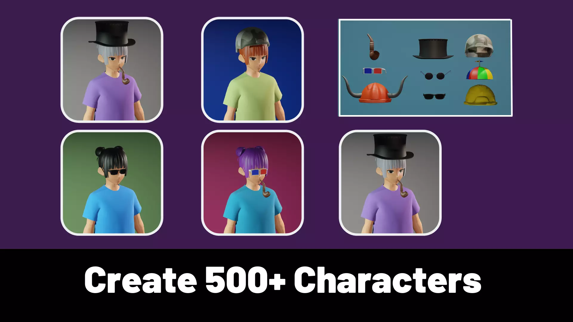 3d NFT Characters - Series L Low-poly 3D model_0