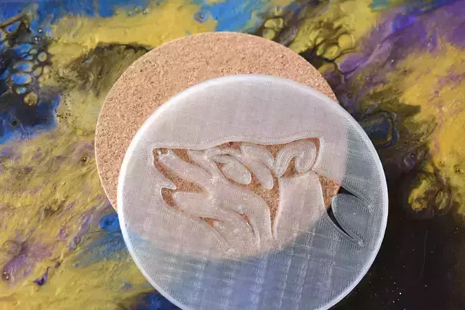Airbrush Stencil Wolf Howling 3D print model