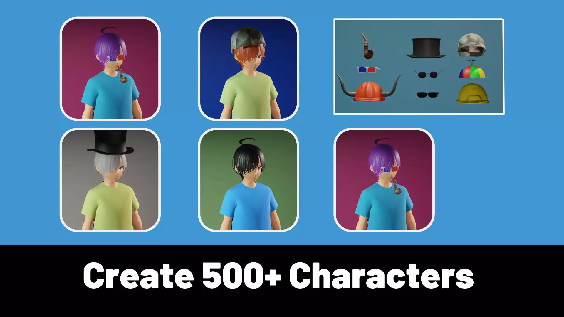 3d NFT Characters - Series LVI Low-poly 3D model_0