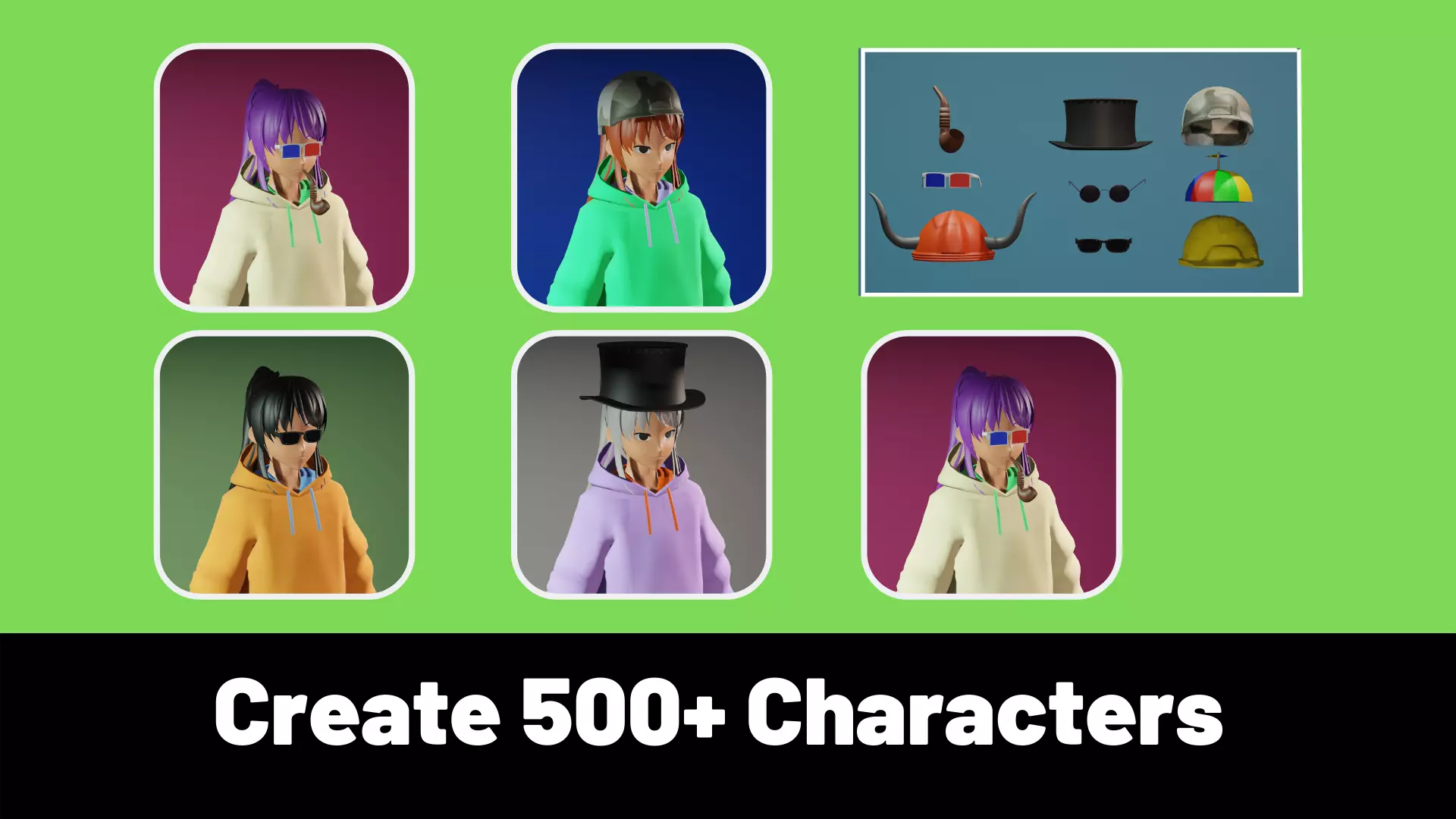 3d NFT Characters - Series LXV Low-poly 3D model_0