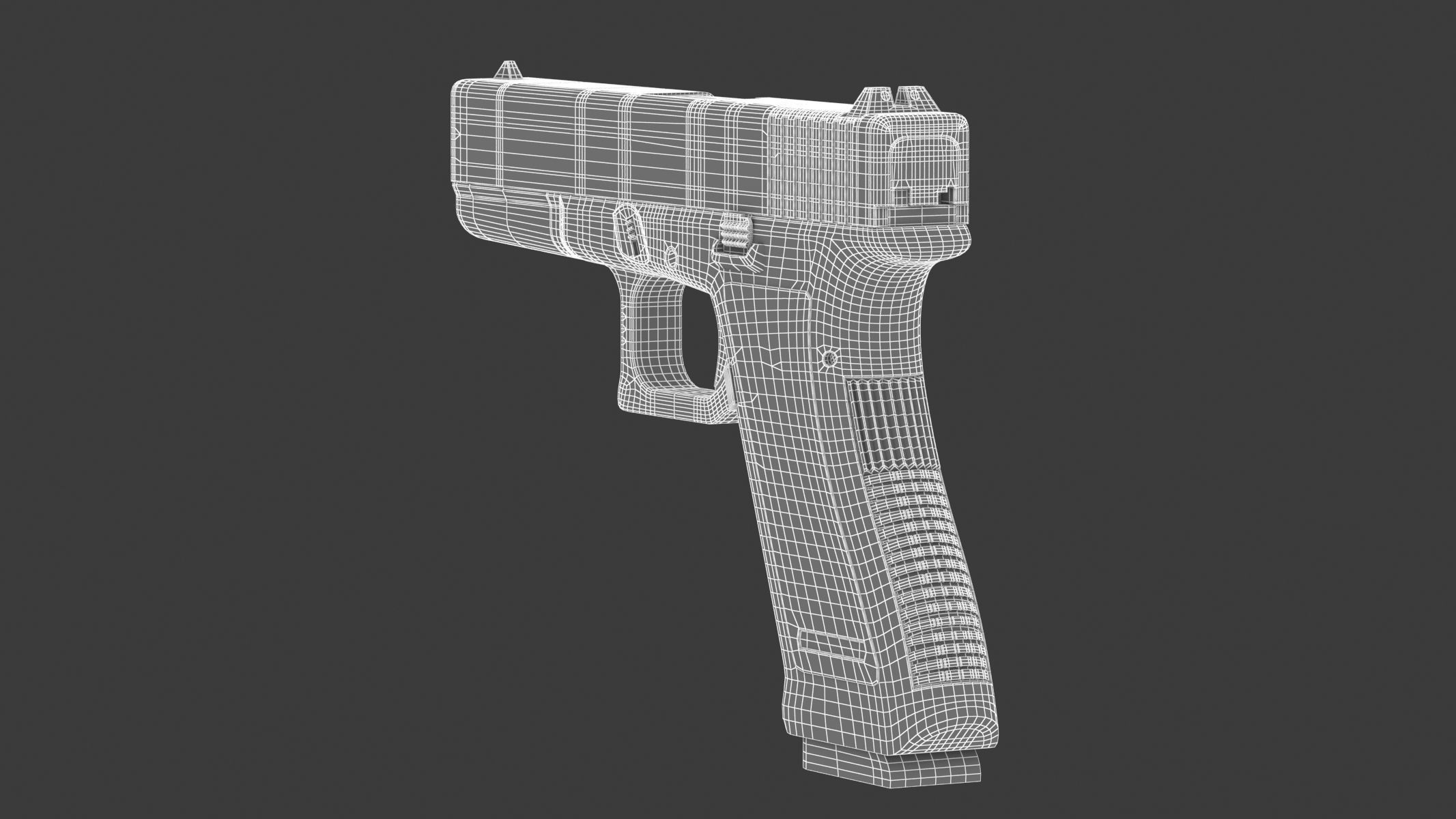 Glock pistol 3D model_16