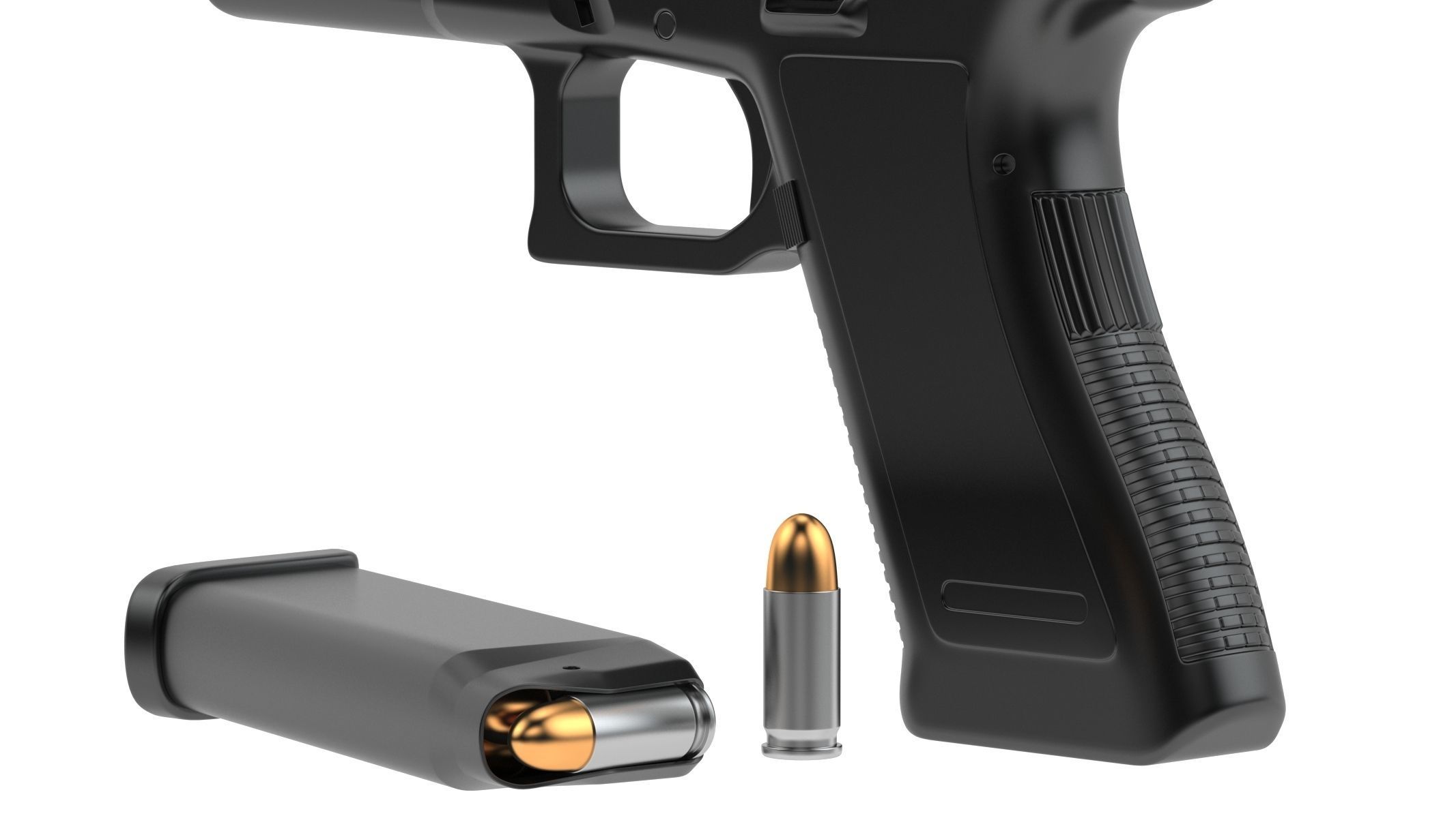 Glock pistol 3D model_14