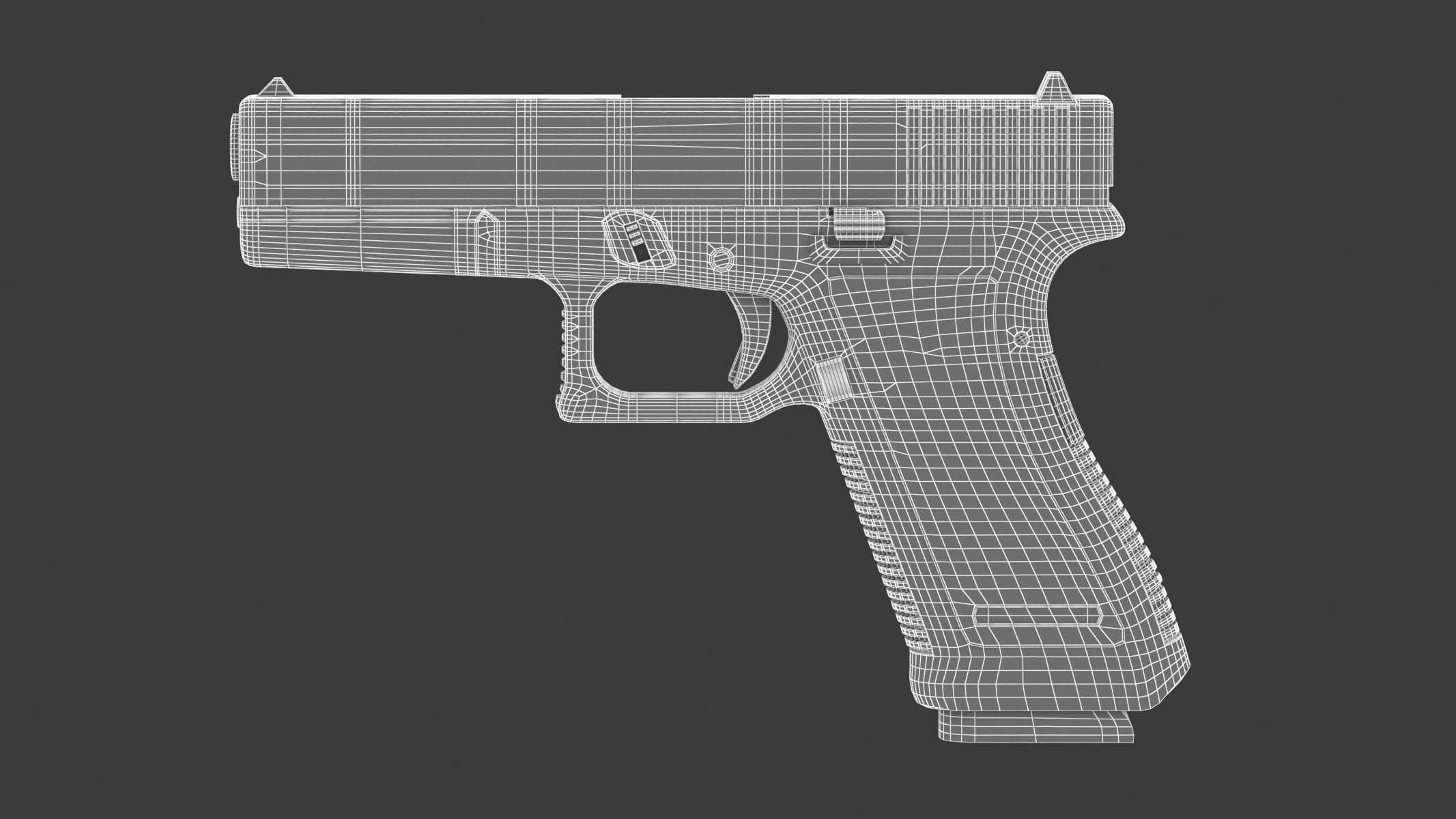 Glock pistol 3D model_17