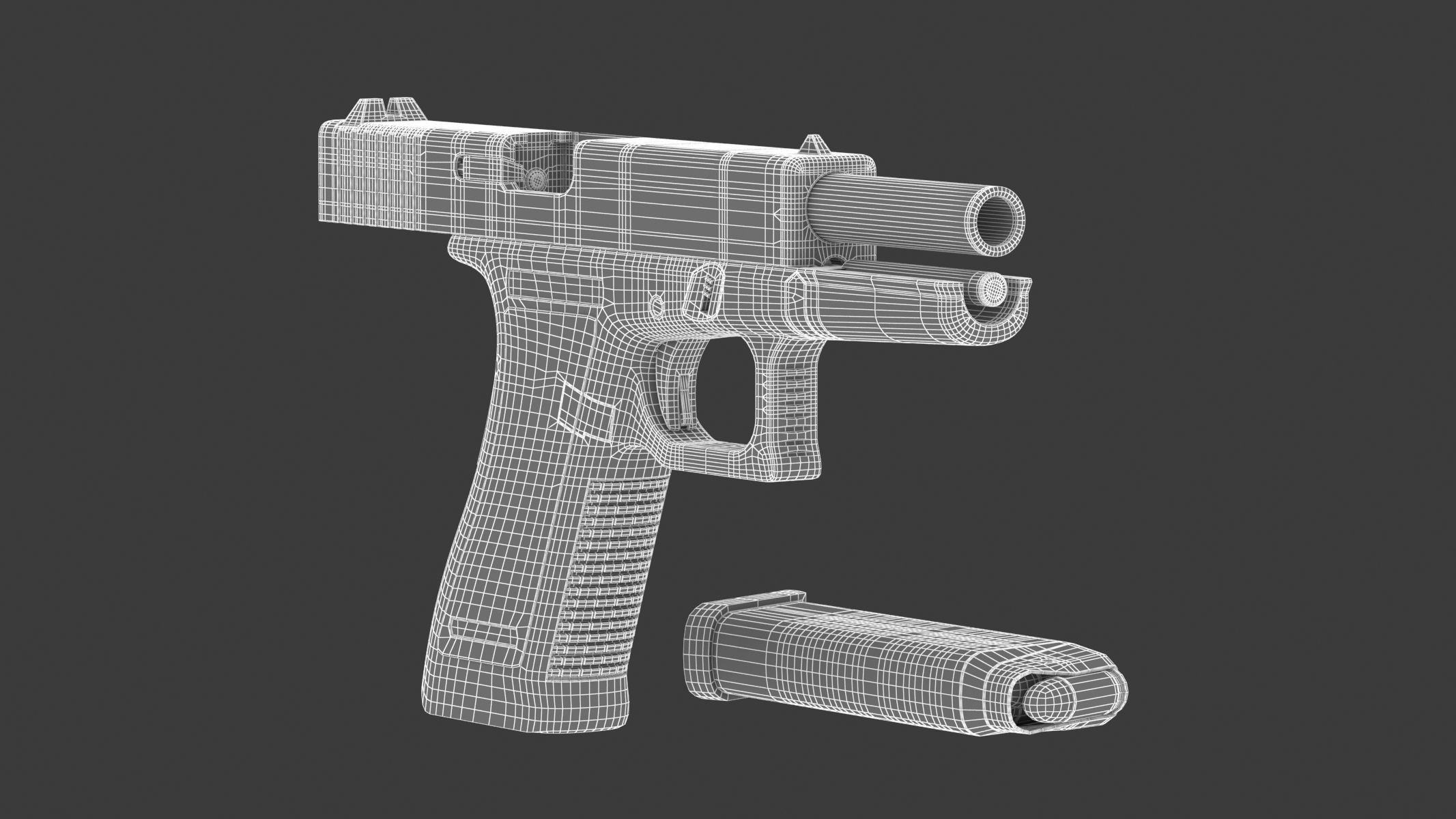 Glock pistol 3D model_19