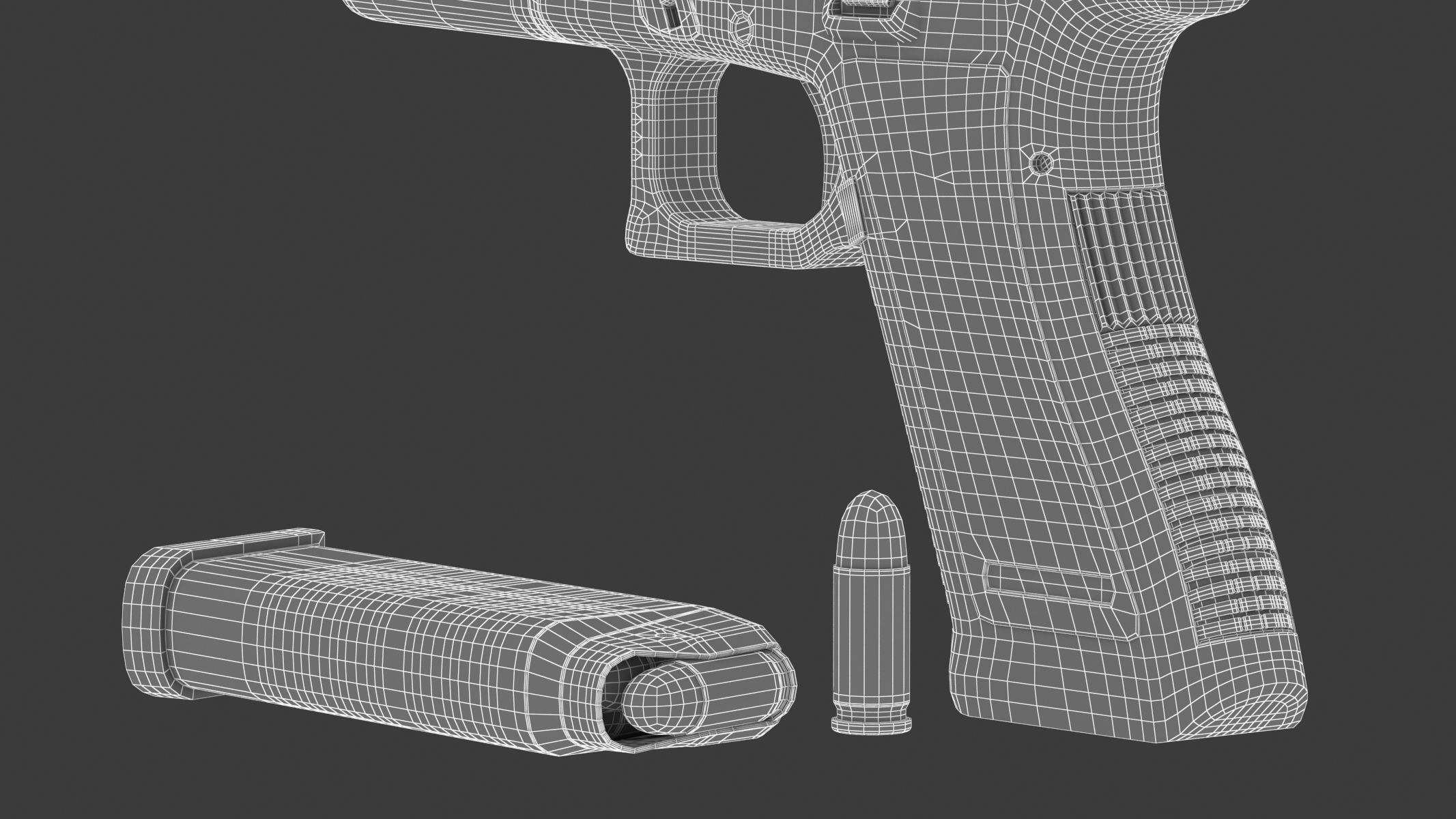 Glock pistol 3D model_29