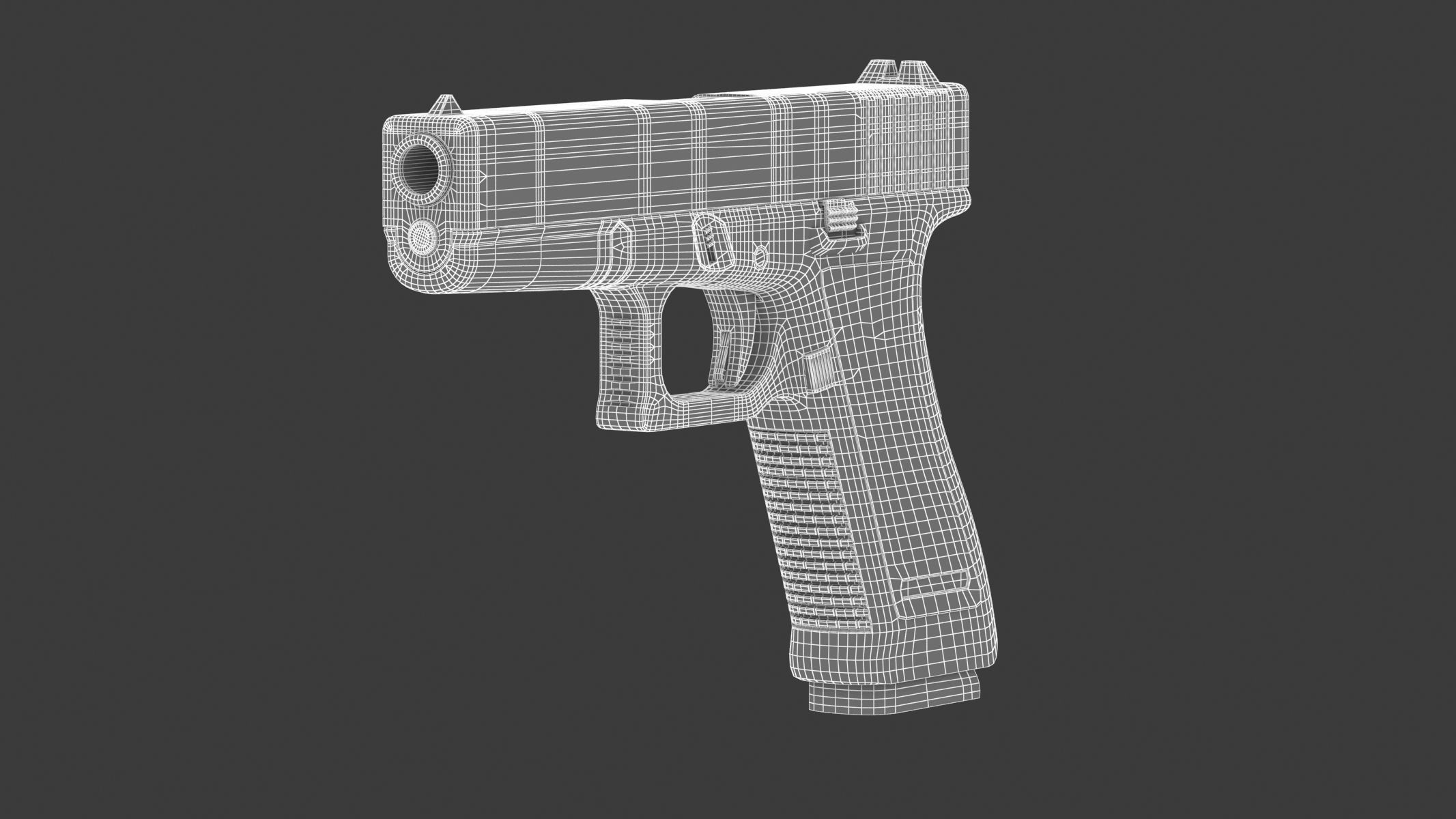 Glock pistol 3D model_18