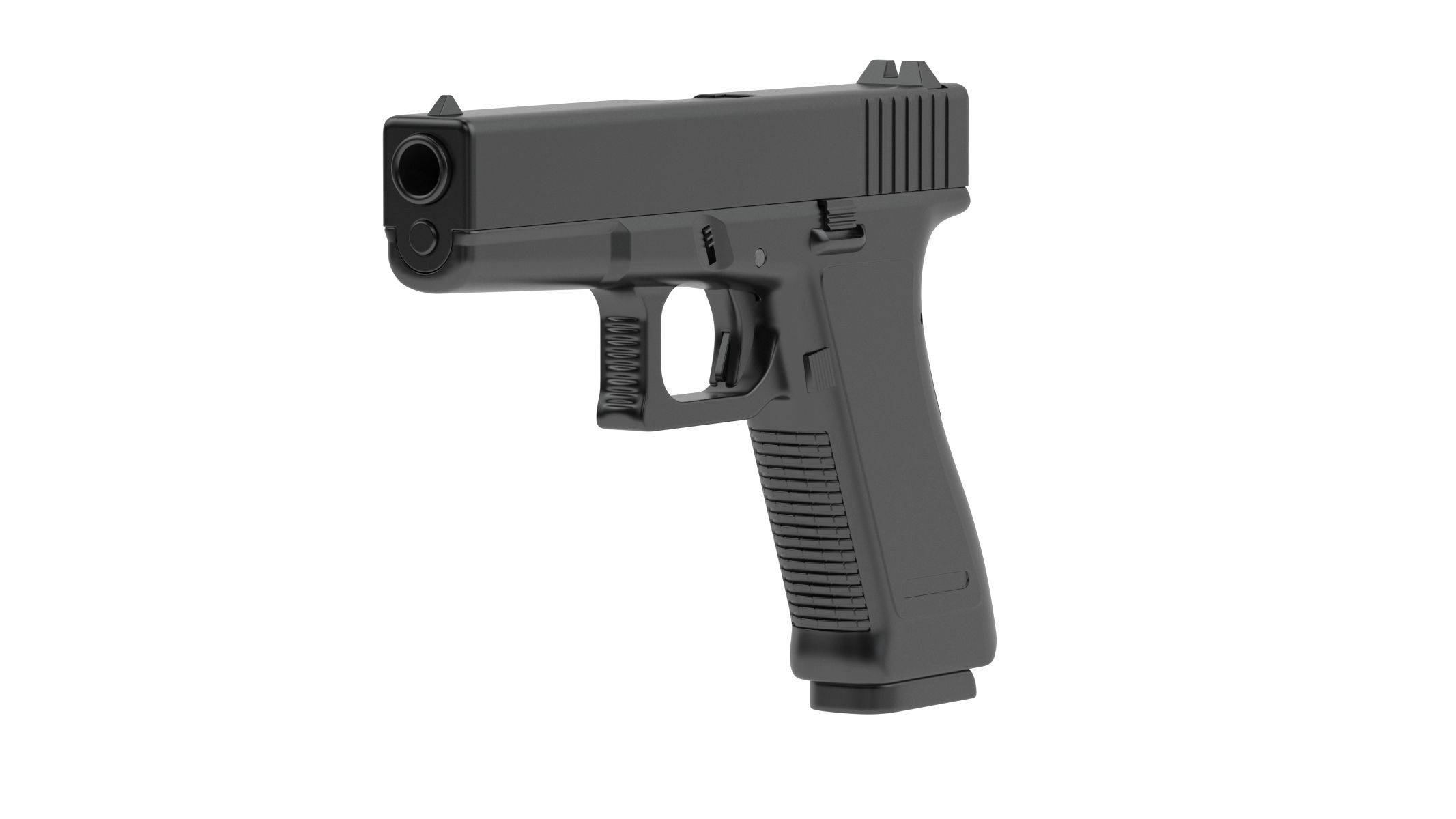 Glock pistol 3D model_3