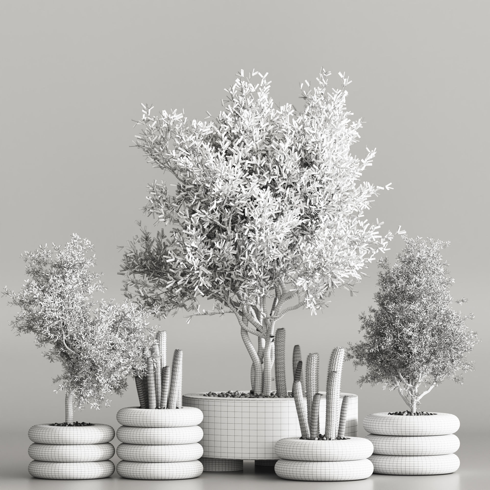indoor plant stand 56 3D model_4