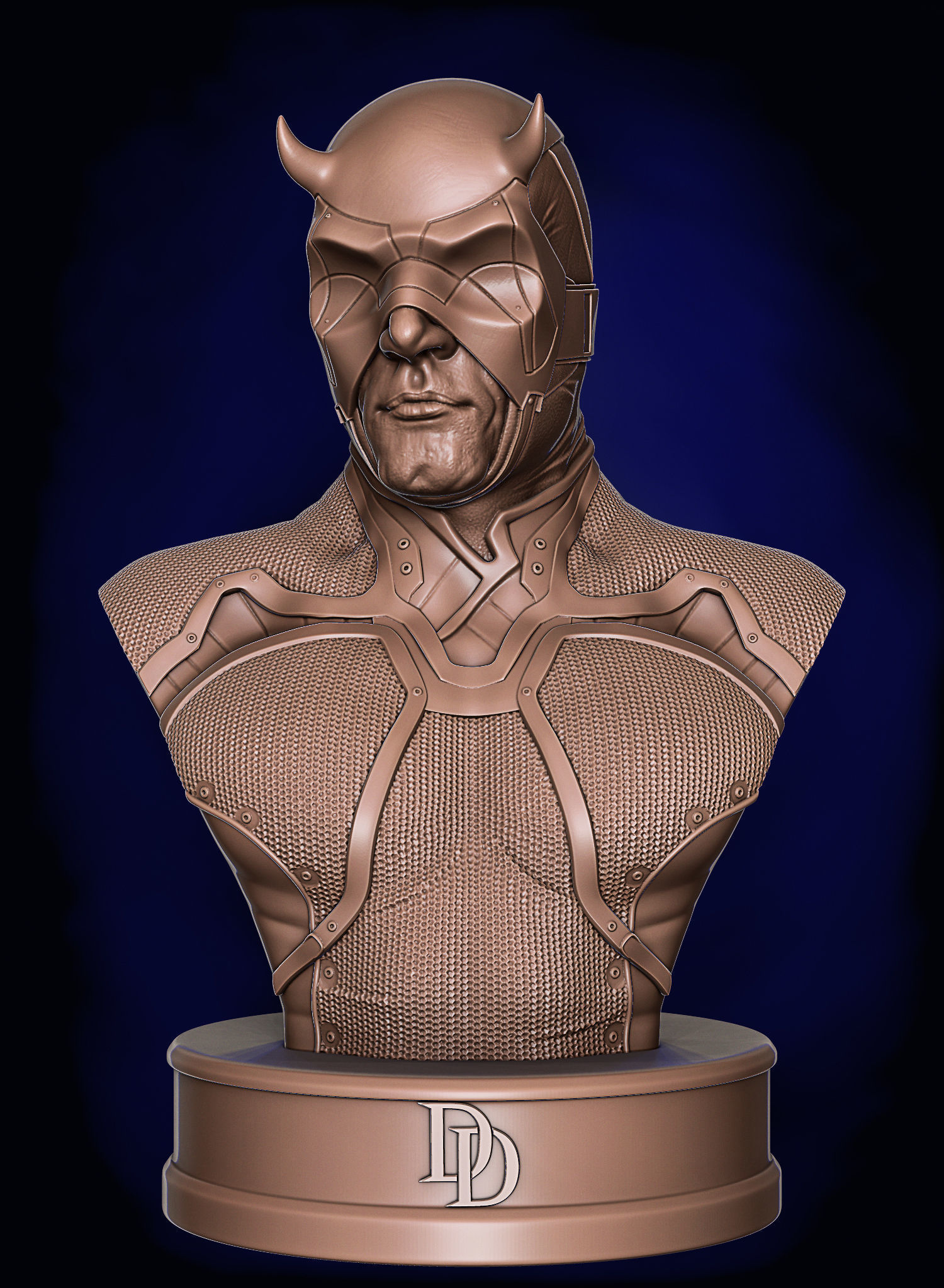 Daredevil Bust 2nd version 3D print model_5