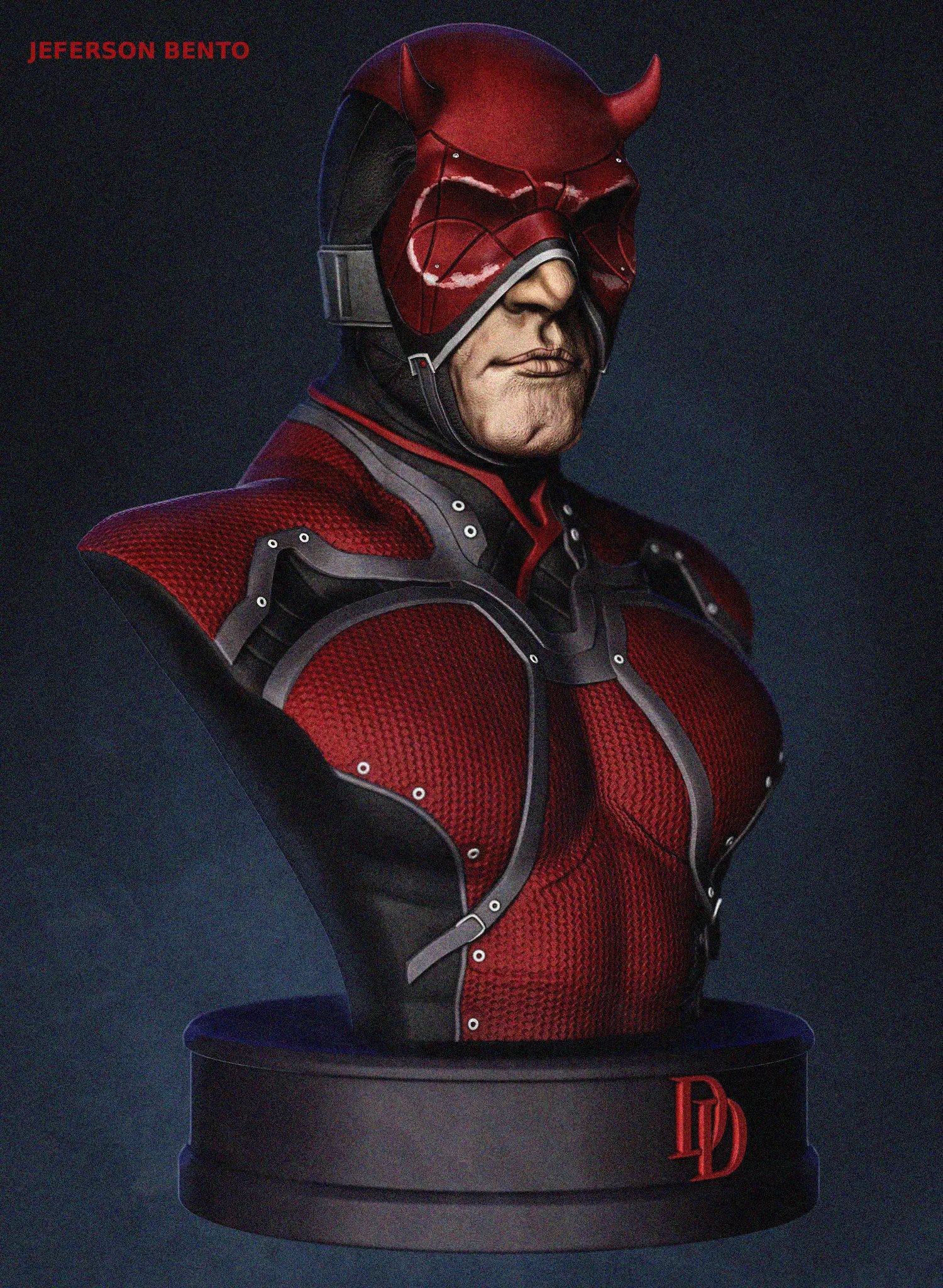 Daredevil Bust 2nd version 3D print model_0