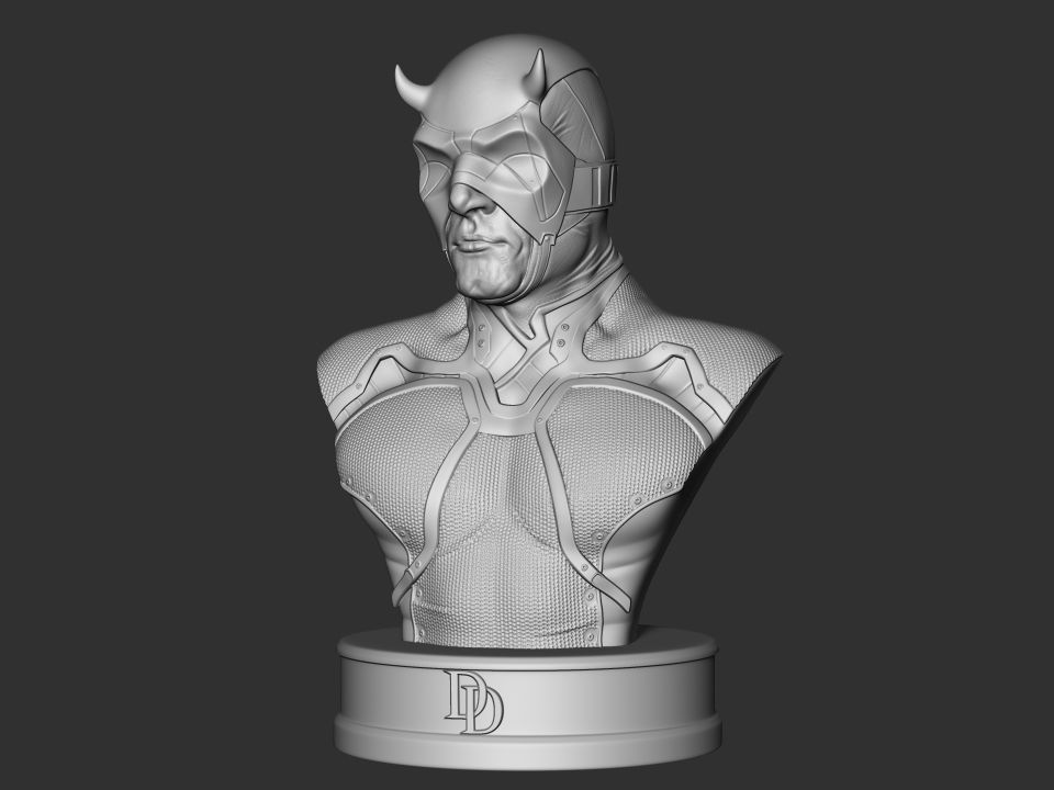 Daredevil Bust 2nd version 3D print model_16