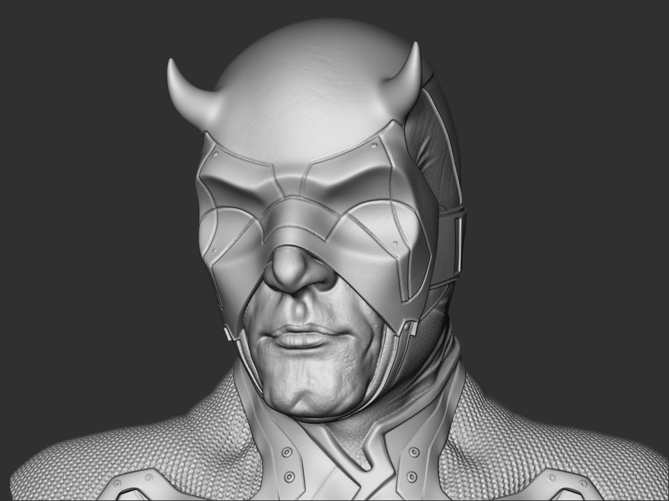 Daredevil Bust 2nd version 3D print model_15