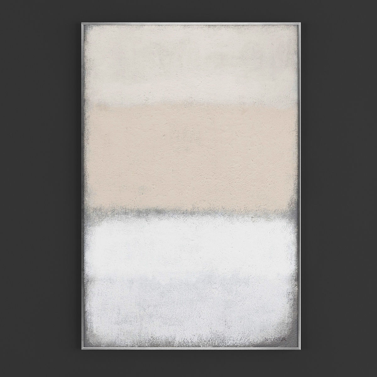 Pictures263 abstract painting in gold and on wall Low-poly 3D model_2