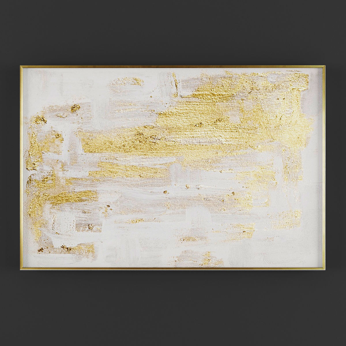 Pictures264 gold framed abstract painting Low-poly 3D model_2