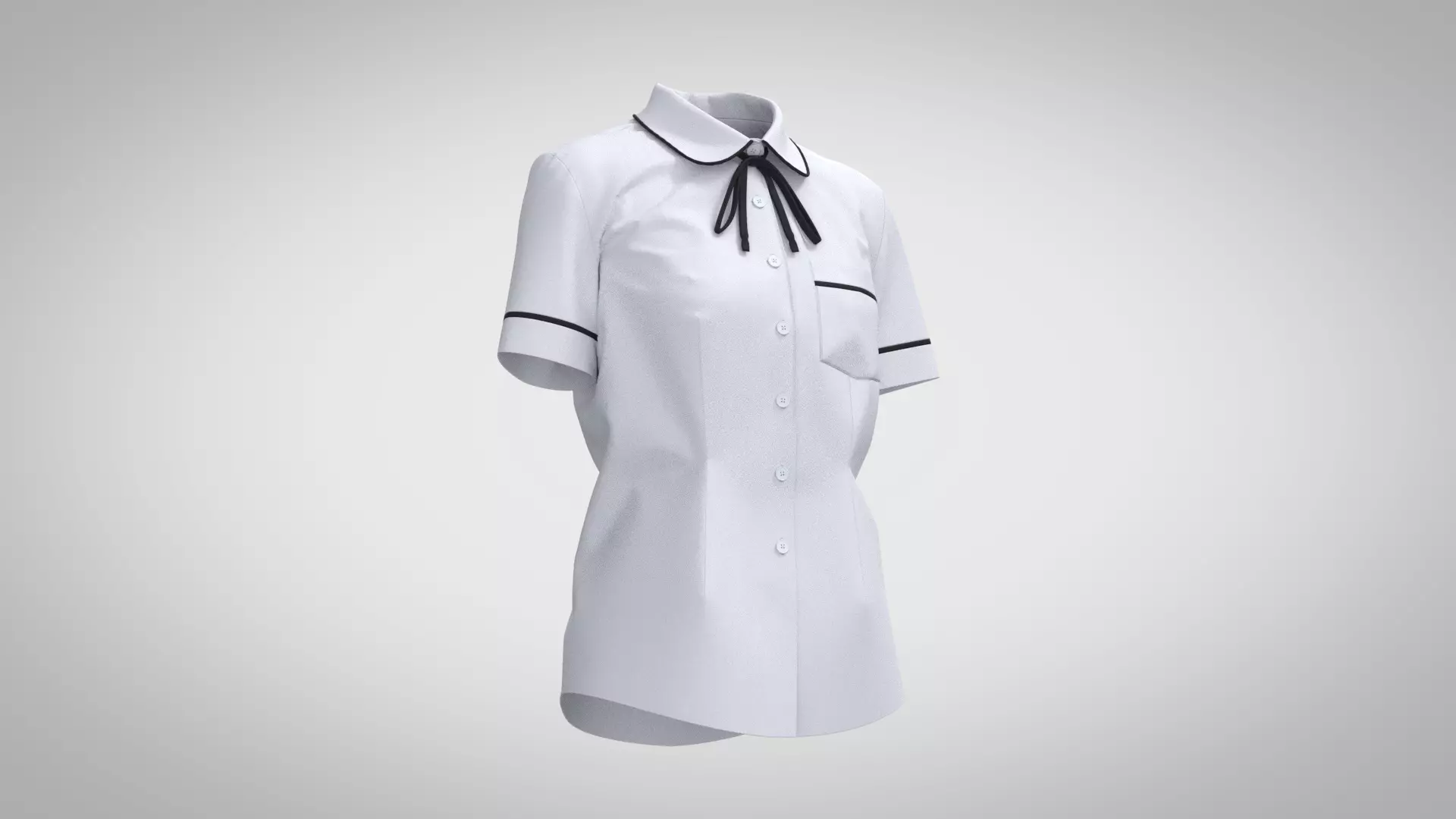 School Uniform Shirt Female 3D model