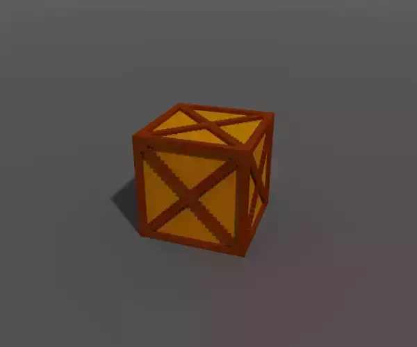 Brown Wooden Crate Voxel