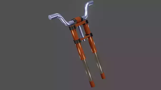 Bike Front Fork-HandleBar 3D model