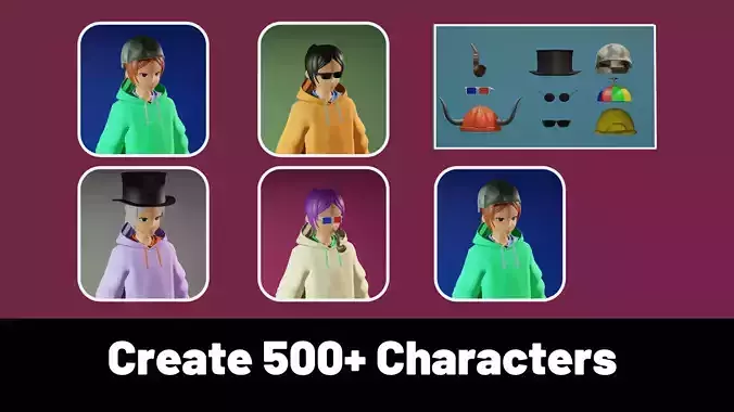 3d NFT Characters - Series LXVI