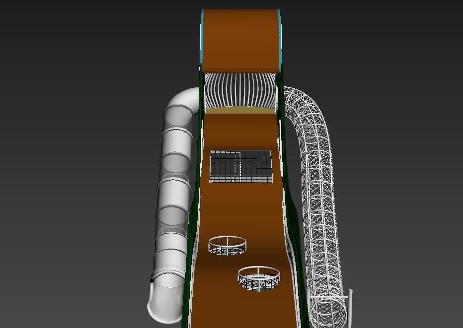  outdoor kids play structure parrot playground equipment 3D model_5