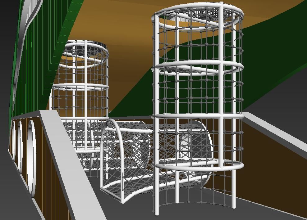  outdoor kids play structure parrot playground equipment 3D model_6