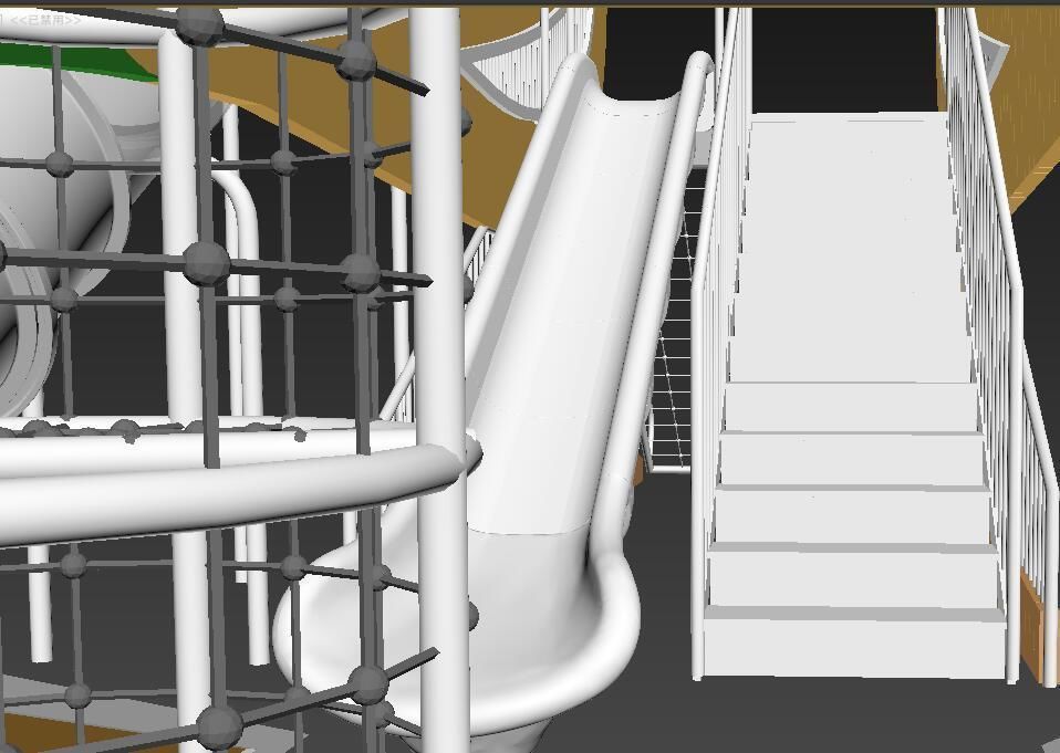  outdoor kids play structure parrot playground equipment 3D model_7