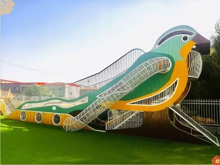  outdoor kids play structure parrot playground equipment 3D model_0